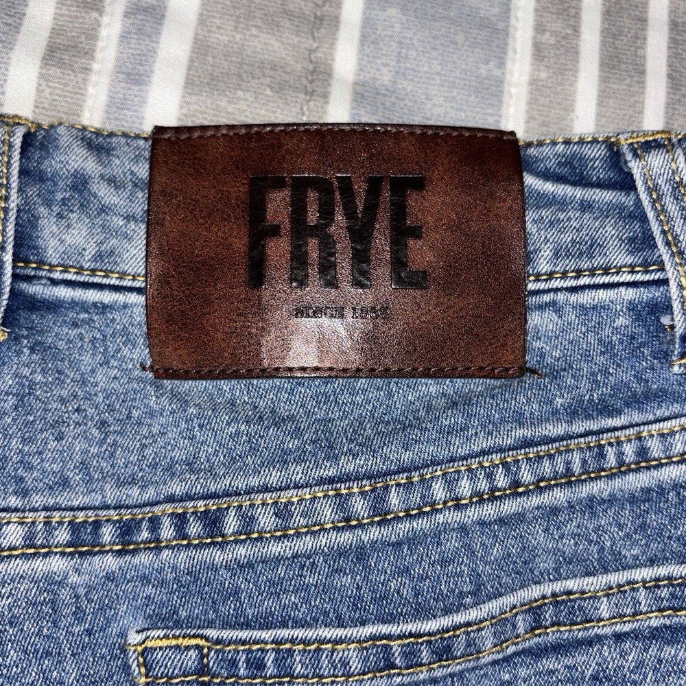 Frye Women's High Rise Wide Leg Flare Jeans Medium Wash Blue Denim Size 30 - Picture 6 of 16